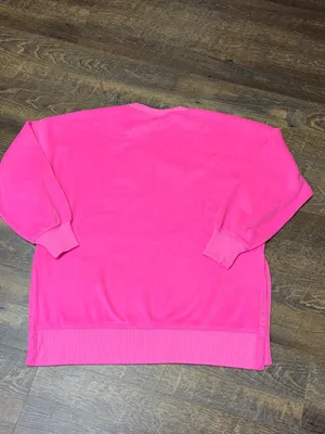 Aerie Go-To Sweatshirt Oversized Medium Pink Crewneck Pullover Comfy Lounge thumbnail 10