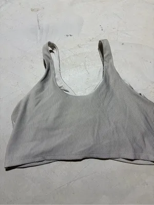 Aerie offline Ruched Front Striped cropped tank top built in bra XXL thumbnail 5