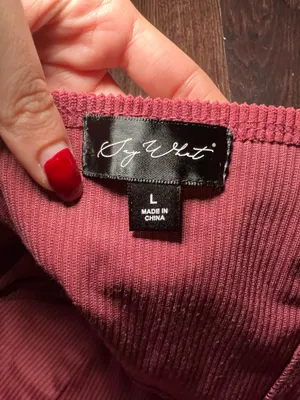 Say what wine corduroy corset top size large thumbnail 5