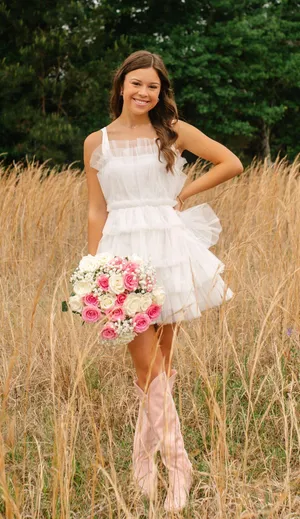 Boutique Tulle Dress White thumbnail 1