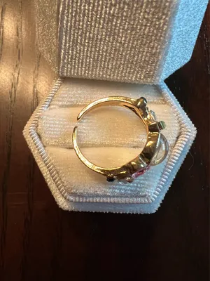 Gorgeous Cats Eye with Gemstones Adjustable Ring Size 7-9 NWT thumbnail 4