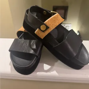 Free People Black and Brown Sandals thumbnail 6
