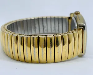 Novelle womens 27mm gold tone Quartz analog watch white dial 6.5” runs thumbnail 5