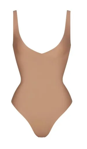 NEW SKIMS Body Unlined Plunge Thong Bodysuit in Sienna Size Medium (G22) thumbnail 1