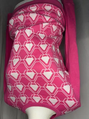 Puma Pink and White Geometric Crewneck Sweater thumbnail 2