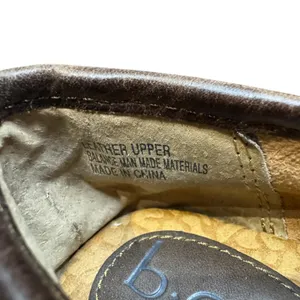 B.o.c Shoes Womens‎ Size 7.5 Brown Leather Slip On Flats Comfort Casual Walking thumbnail 4