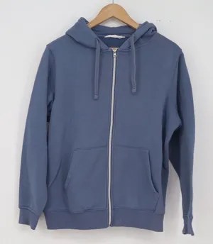 Primark Hoodie Womens L Cares Full Zip Blue Fleece Long Sleeve Excellent thumbnail 1