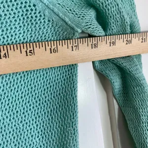American‎ Eagle Outfitters Mint Green Crochet Knit Button Up Cardigan Sweater S thumbnail 6