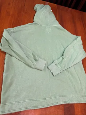 aerie Sage Green Beach Weekend Hooded Pullover oversized hoodie thumbnail 3