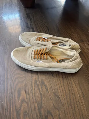 Vans Women's Canvas Sneakers in Tan with White Sole thumbnail 3