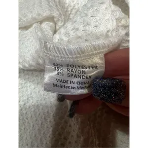YIBOCK Off White Over Sized Open Cardigan Knit Sweater Sz S NWT thumbnail 4