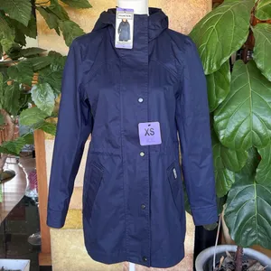 Hunter Women’s Wind & Water Resistant 100% Cotton Raincoat Hooded Jacket Size XS thumbnail 5