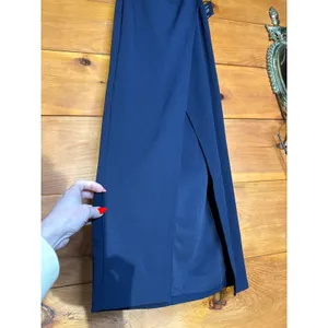 NWT Lulus Sweetest Admirer Navy Blue Ruched Surplice Maxi Dress Bridesmaid Sz XL thumbnail 4