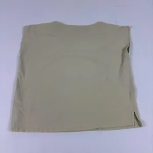 Eileen Fisher Shirt Womens XS Beige Crewneck Short Sleeve Cotton Spandex Basic‎ thumbnail 9