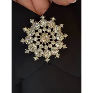 Patra Tiered Ruffle Dress Women 8 Black Rhinestone Brooch Maxi Cocktail Party thumbnail 8
