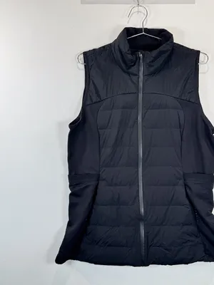 Lululemon Women Vest True Black Goose Down For It All Puffer Outdoor Size 14 thumbnail 5
