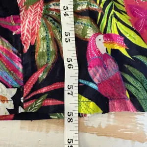 Crown & Ivy Sleeveless Smocked Bodice Dark Floral Parrot Maxi Dress Size XXL thumbnail 3