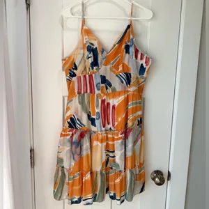 Dress- spaghetti strap summer time colorful dress thumbnail 3