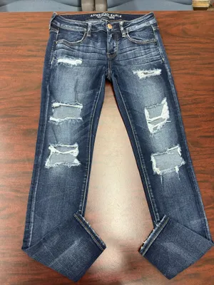 American Eagle Super Stretch AEO Denim X Super Low Jegging Size 6 thumbnail 1