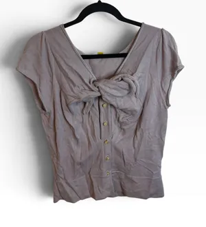 Leifsdottir Lilac Bow Cap Sleeve Cashmere Sweater thumbnail 1