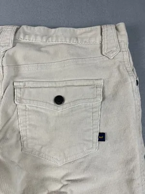 Abercrombie & Fitch Off-White Y2K low rise split hem corduroy Size: 0 thumbnail 6