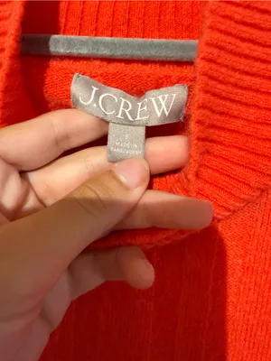 J.Crew Crew Red Orange Merino Wool Alpaca Turtleneck Sweater Size Small thumbnail 3