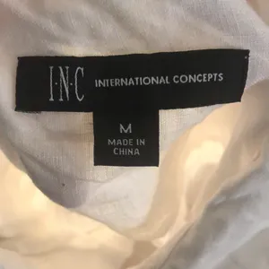 🎉4 for $20 I.N.C. White Linen Button Down, size medium thumbnail 5
