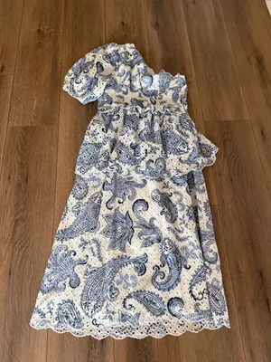 FARM Rio One Shoulder Eyelet Midi Dress thumbnail 6