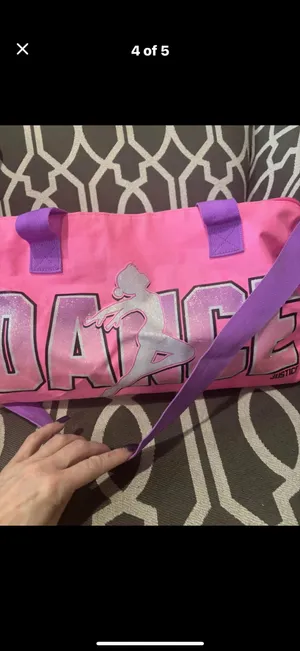 Justice Pink Dance Duffel Bag – Great Condition! thumbnail 3
