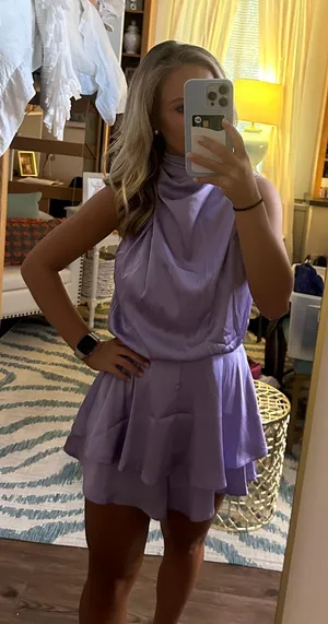 Hello Molly Lavender Romper thumbnail 1