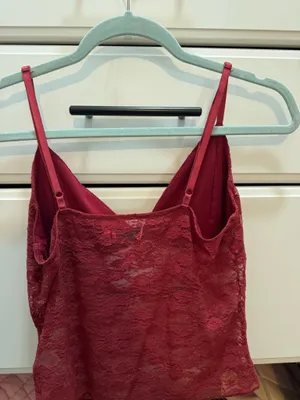 Edikted Red Lace Tank top thumbnail 3