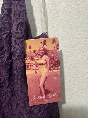 Emerald Sundae Purple Lace Mini Dress thumbnail 4