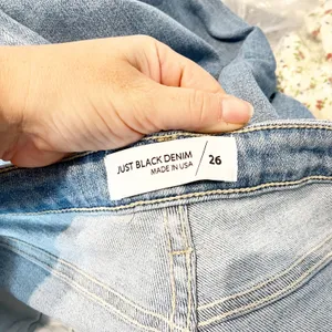 Just Black Denim Slim Cropped Wide Leg Mid Rise Jeans Blue 26 thumbnail 3