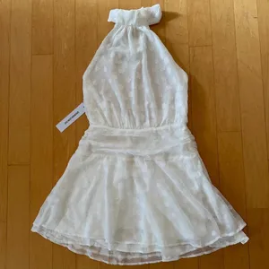 Princess Polly Eurythmic Scarf Halter Mini Dress Jacquard white halter mini dress thumbnail 2