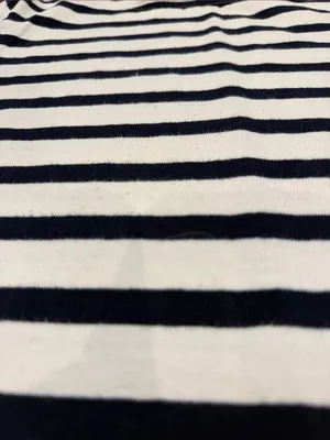 J. Crew Navy and White Striped Boatneck 3/4 Sleeve Top Large C60-034 thumbnail 4