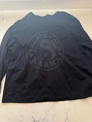 Spiritual Gangster Black Long-Sleeve 'Create Your Karma' Graphic Tee thumbnail 2