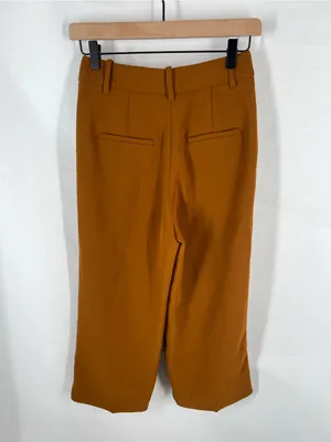 Aritzia Wilfred The Effortless Pant Cropped Caramel Brown Pleated Pants Size 2l thumbnail 7