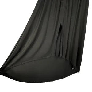 Free People Beach X-Small Hi-Low Maxi Skirt Smocked Waist Front Slit Stretch thumbnail 3
