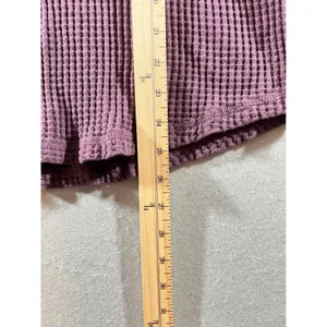 645‎ | OFFLINE by Aerie Purple Waffle Knit Relaxed Long Sleeve Top Womens Small thumbnail 4