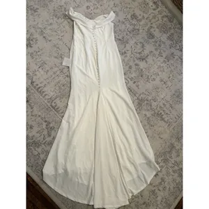 Lulus Arienne White Off-the-Shoulder Mermaid Maxi Dress Medium Bridal Wedding thumbnail 4