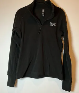 Mountain Hardwear Womens Fleece Pullover Black Long Sleeve Quarter‎ Zip Size S thumbnail 1