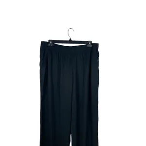 Gap Relaxed Fit Black Crinkle Pull On Elastic Waist Full Length Pants XL NWT thumbnail 5