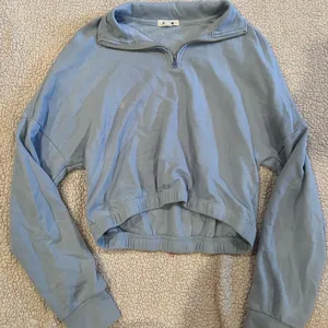 Garage blue half zip sweatshirt thumbnail 1