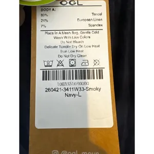 NWT OGL Women’s Large Smoky Navy Midi Skirt A-Line Pull-On Casual Comfort thumbnail 4