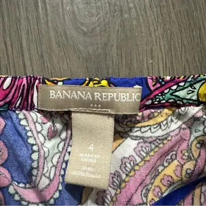 Banana Republic Factory Blue & Pink Multi Paisley Print Strapless Maxi Dress‎ 4 thumbnail 6