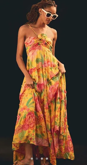 FARM Rio Macaw Bloom Maxi Dress- size XS thumbnail 1