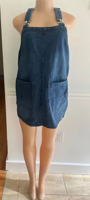 A New Day Free People Women's Cotton Overall Smock. thumbnail 1