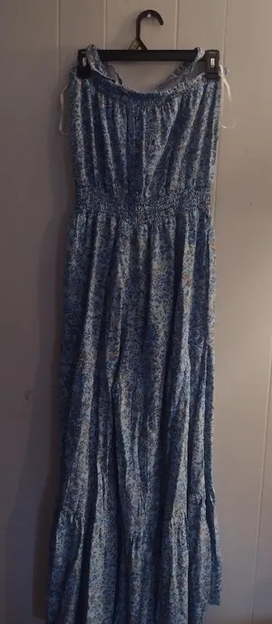 Jessica Simpson Strapless Floral Maxi Dress XL thumbnail 1