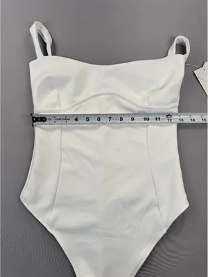 Good American White One Piece Bodysuit Size L NEW thumbnail 9