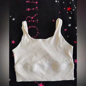 Nike White Ribbed Tank Top thumbnail 3